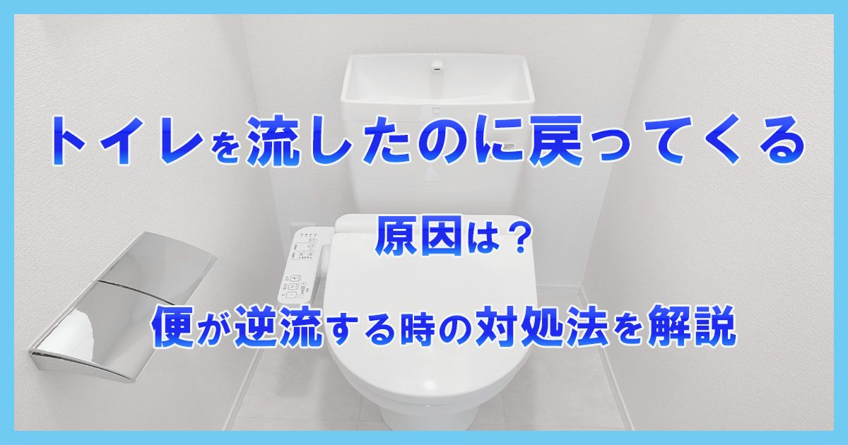 トイレを流したのに戻ってくる原因は？便が逆流する時の対処法を解説