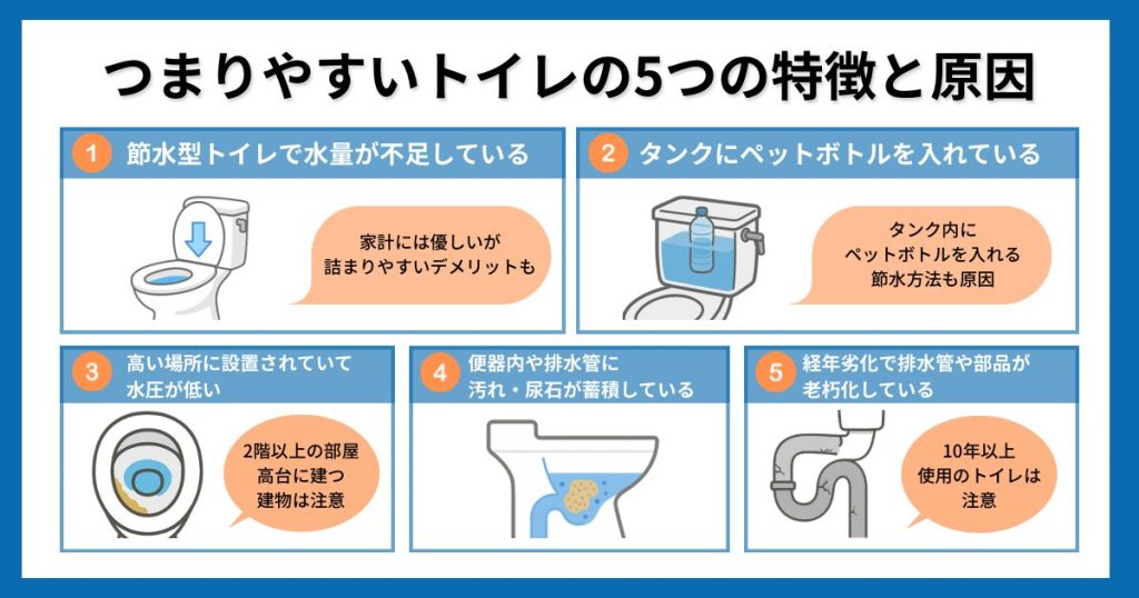 つまりやすいトイレの5つの特徴と原因